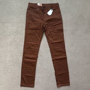 prAna Bridger Jean Slim Straight Organic Cotton Stretch 31x34 Sepia Brown NWT